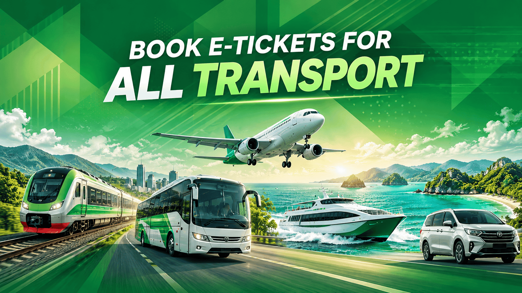 Book e-tickets for all transport